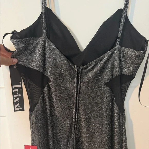 Trixxi Black and Silver Maxi Dress - Picture 4 of 7